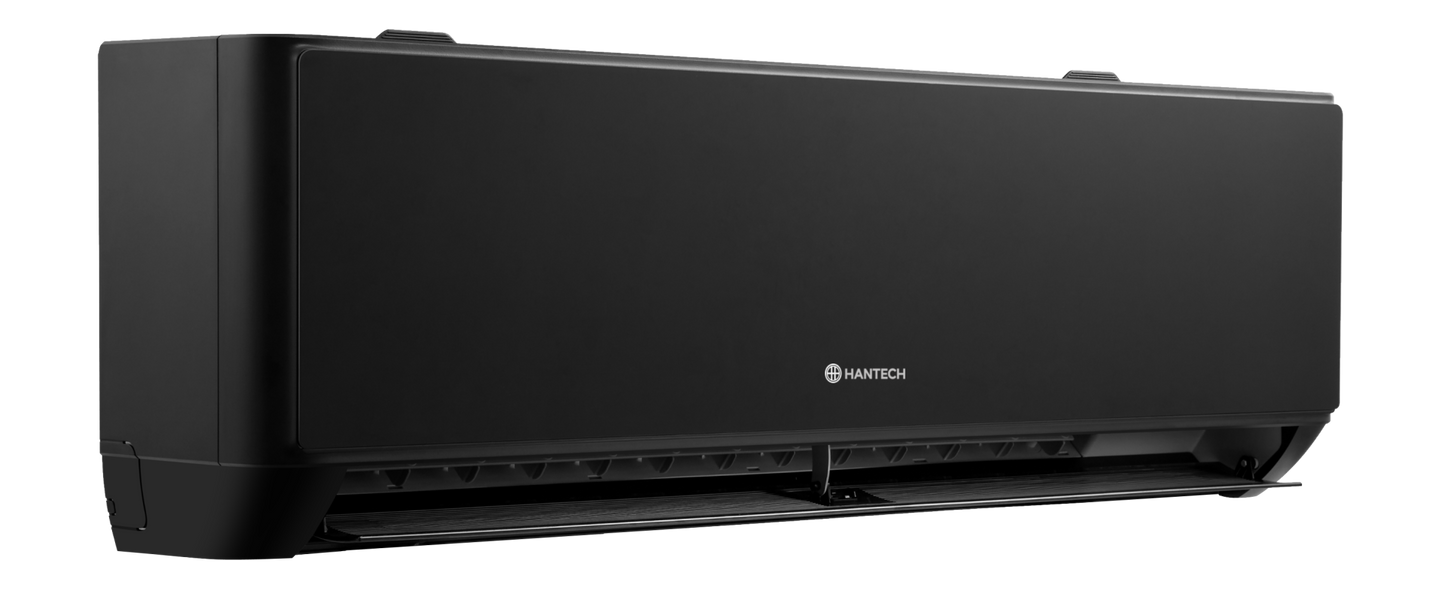 HANTECH 12000 BTU 3,4 kW Split Klimaanlage WLAN R32 Mod. H-PRO 3m Leitung + Halter Schwarz