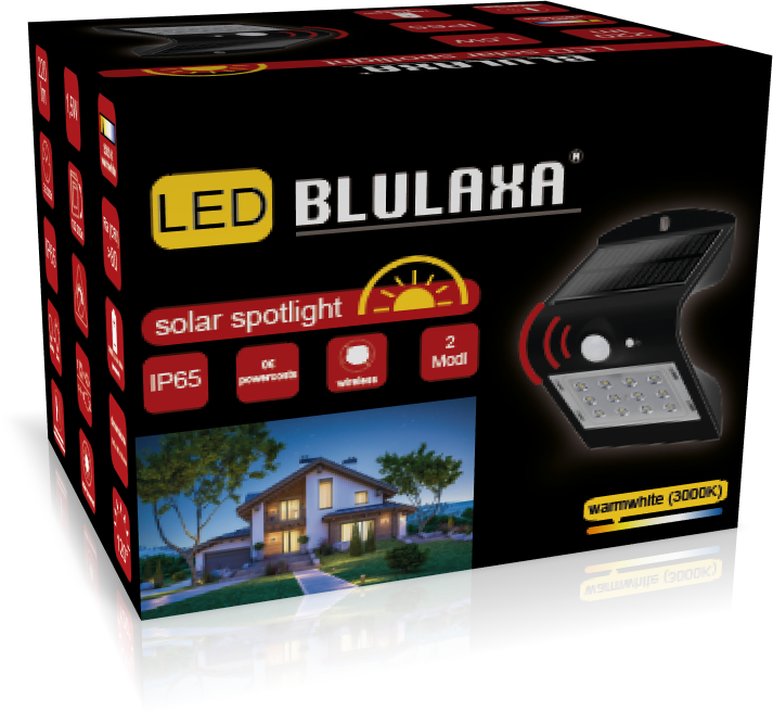 LED Solarleuchte 1,5W WW schwarz inkl. wechselbaren Li-Ion Akku