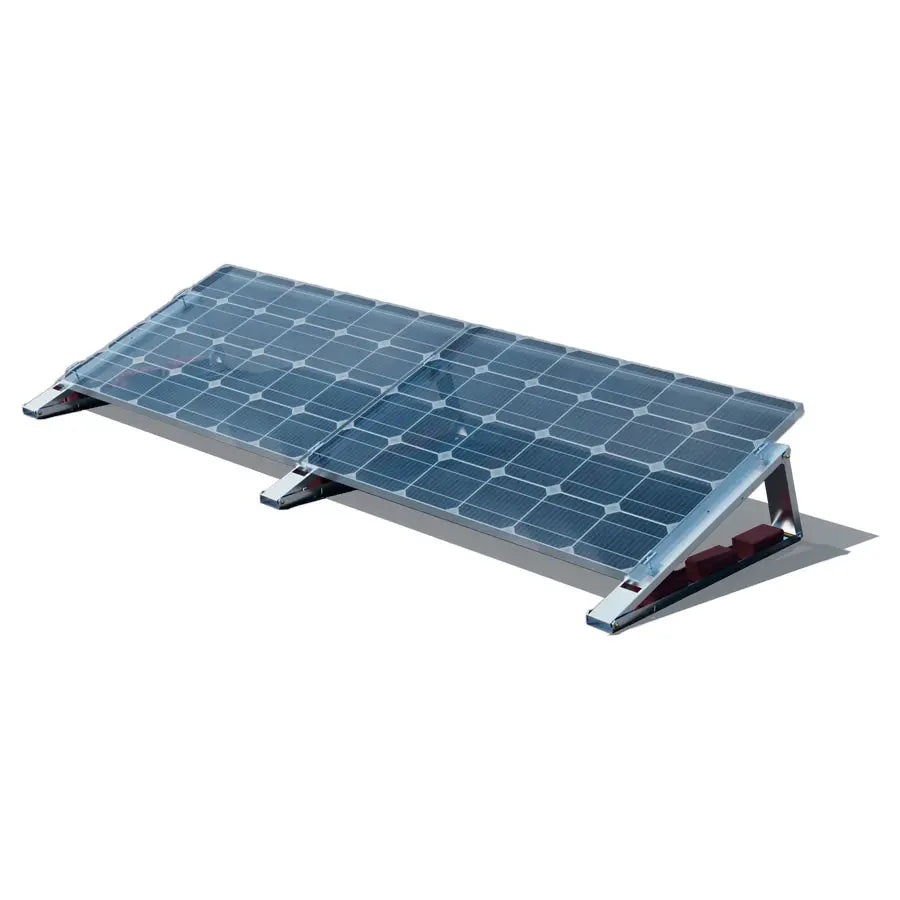 Flachdach-Aufständerung – „Flat-Flex“-Set – für 2 x PV-Module 35° (nebeneinander)