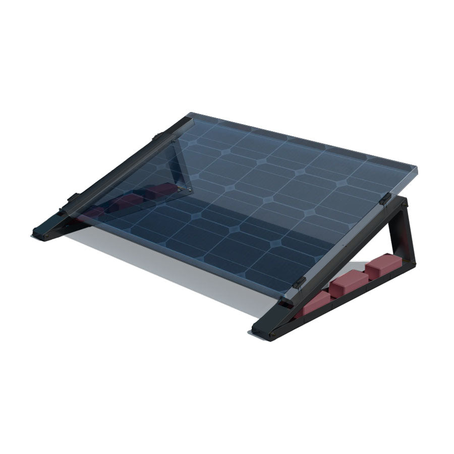 Flachdach-Aufständerung – “Flat-Flex”-Set Black Line – für 1 x PV-Modul