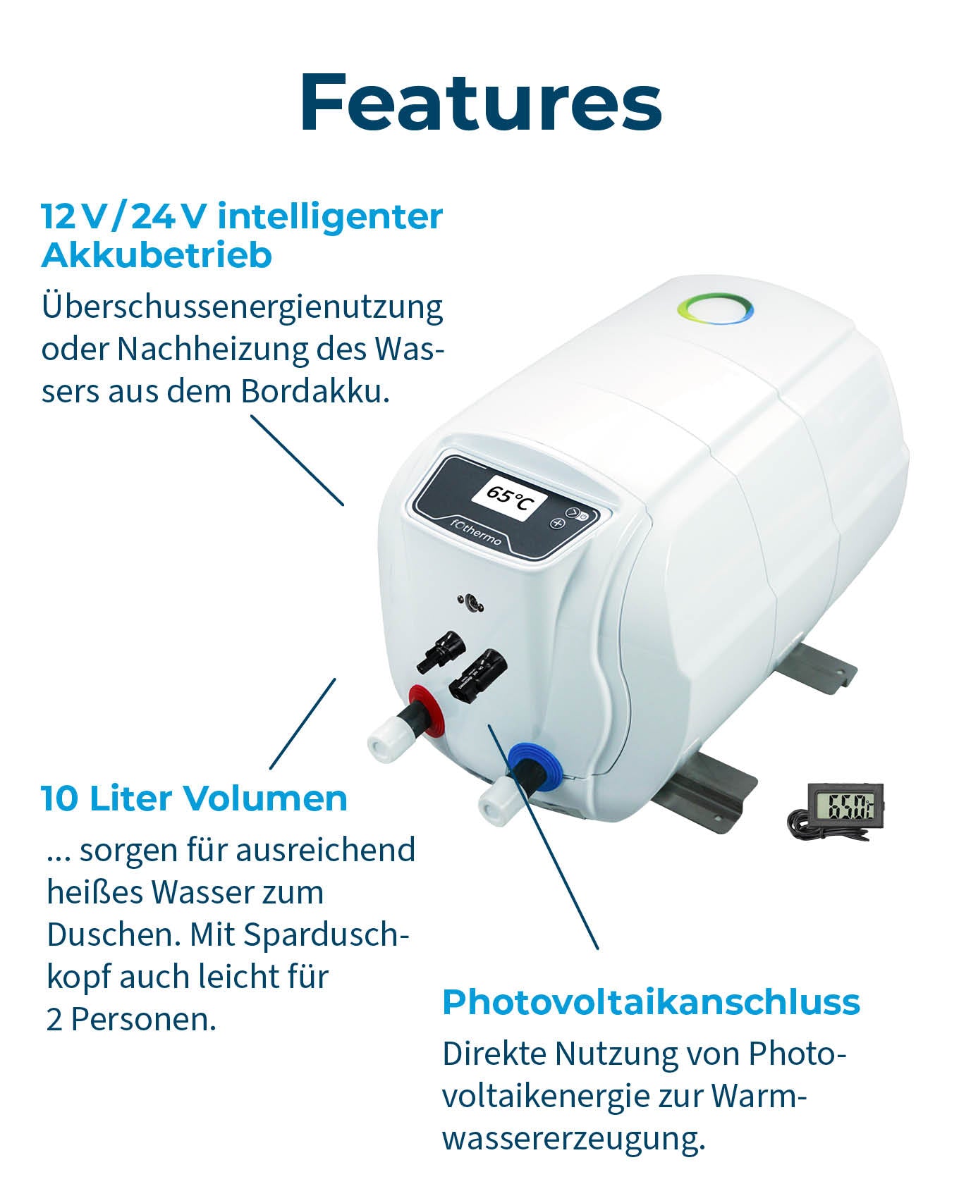 Solar Caravan Boiler 10 Liter