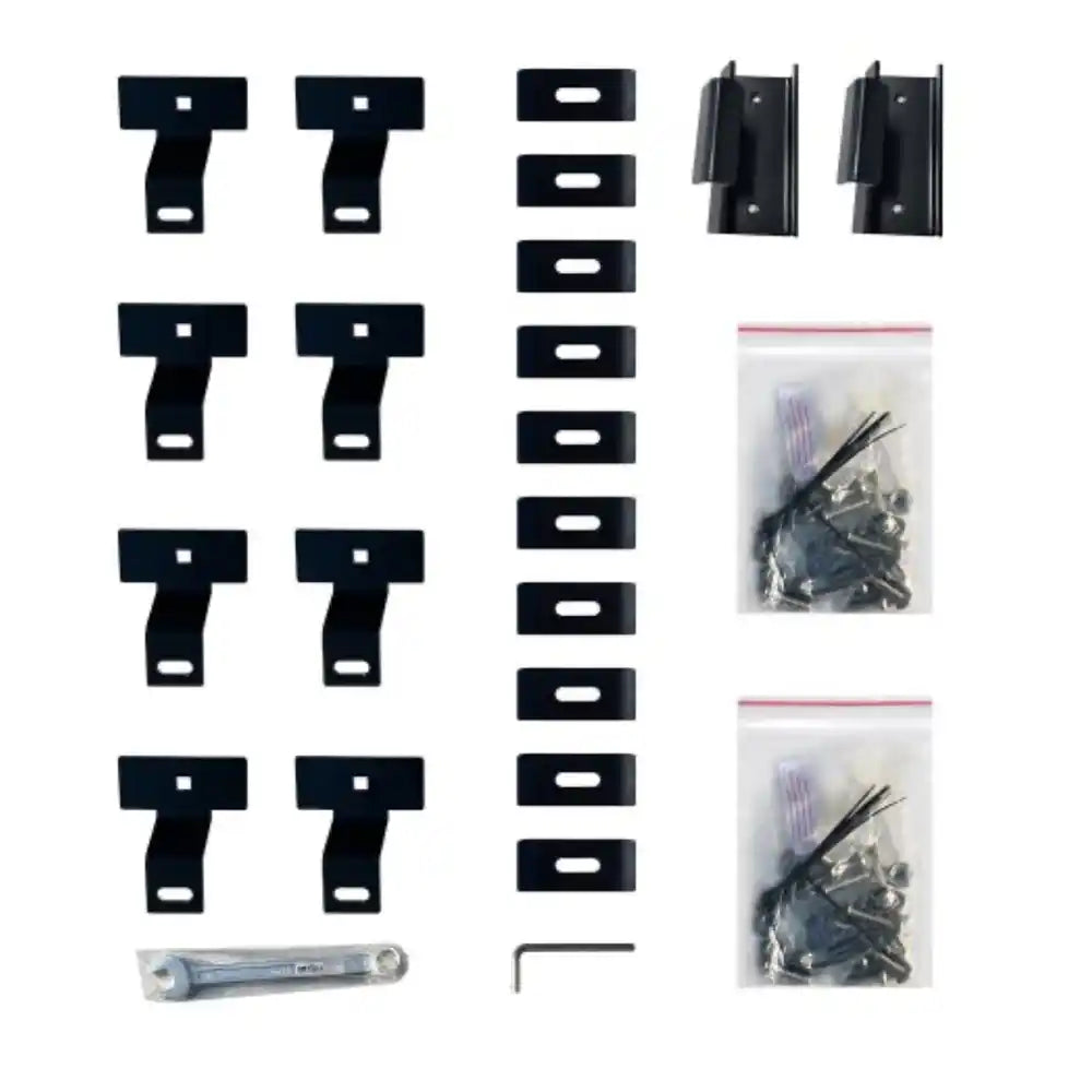 ZaunPV Stabgitter-Montagekit schwarz angewinkelt für 2 PV-Module 0,00% MwSt