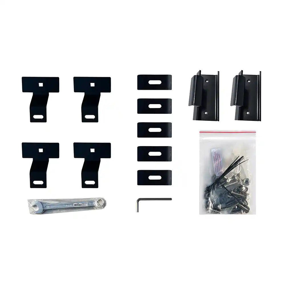 ZaunPV Stabgitter-Montagekit schwarz angewinkelt für 1 PV-Modul 0,00%MwSt