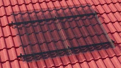 Montageset-Limited Edition-Schrägdach/Ziegeldach – für 2 x PV-Module (hochkant, nebeneinander) Black-Profiles