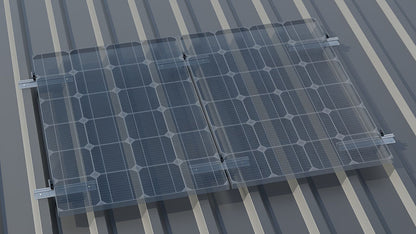 Montageset – Trapezblech – für 2 x PV-Module (hochkant, nebeneinander)
