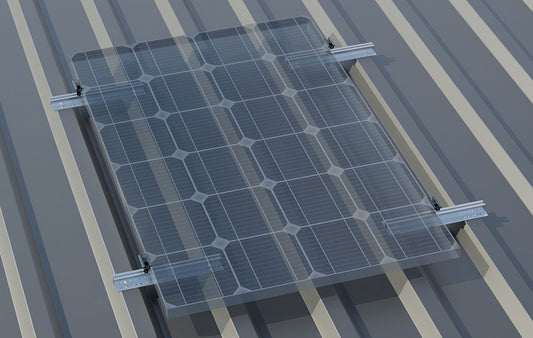 Montageset – Trapezblech – für ein PV-Module (hochkant)