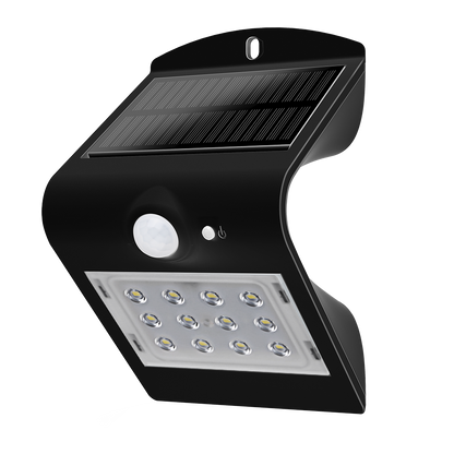 LED Solarleuchte 1,5W WW schwarz inkl. wechselbaren Li-Ion Akku