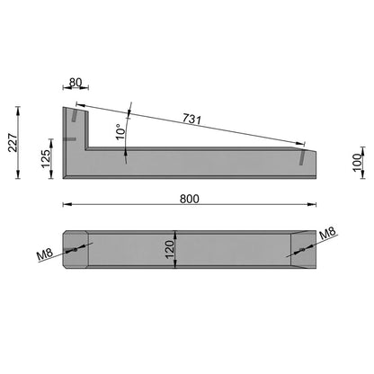10° PV-Aufständerung für 2-PV Module im Reihenaufbau: Einfache und Effiziente Lösung für Ihr Solarprojekt 0,00%MwSt