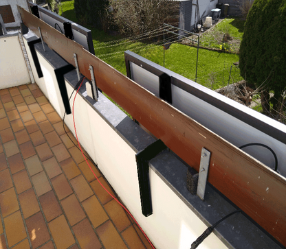 Betonbalkonhalterung Typ 1 – Für Brüstungen mit 100–150 mm Tiefe