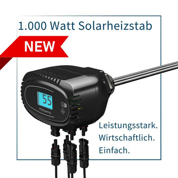 Fothermo Solarheizstab 1000W – Warmwasser mit Photovoltaik direkt erzeugen