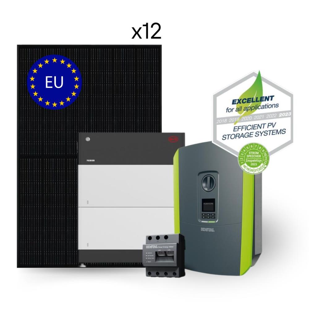 Solitek, Kostal & BYD Komplettset für PV ESS: 12x 420 Wp Module, 5.5 kW Wechselrichter, 5.1 kWh Batterie