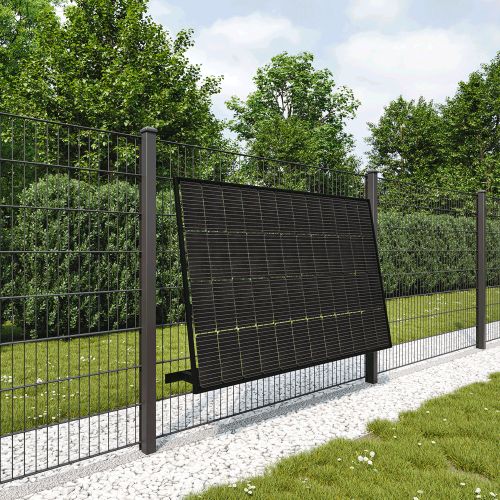 ZaunPV Stabgitter-Montagekit schwarz angewinkelt für 1 PV-Modul 0,00%MwSt