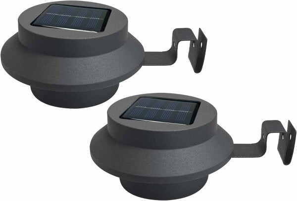 Solar Dachrinnenleuchte 2er Pack, anthrazit